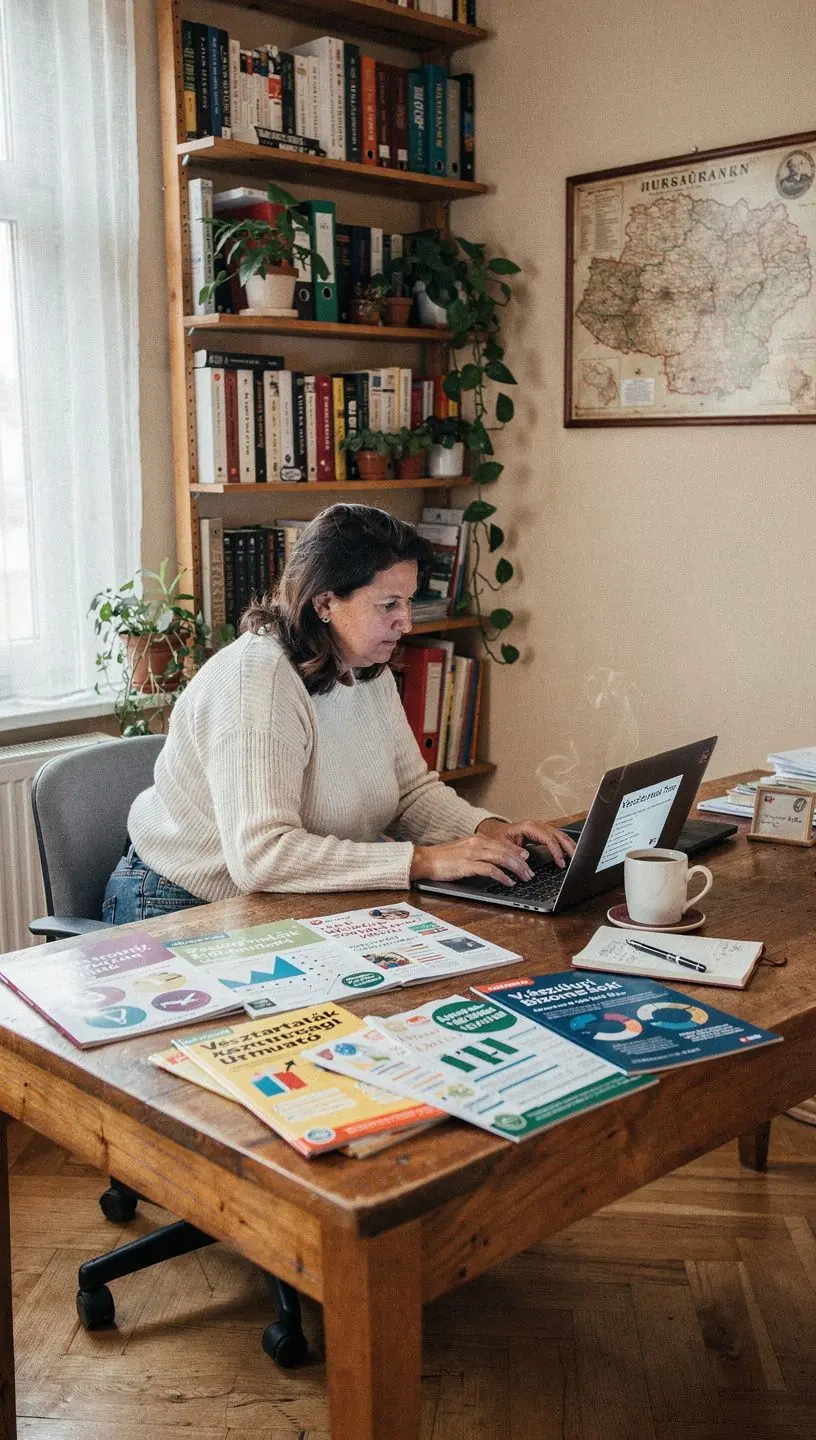 Személyes költségvetés tervezése és vészhelyzeti megtakarítások nyilvántartása egy laptop képernyőjén.