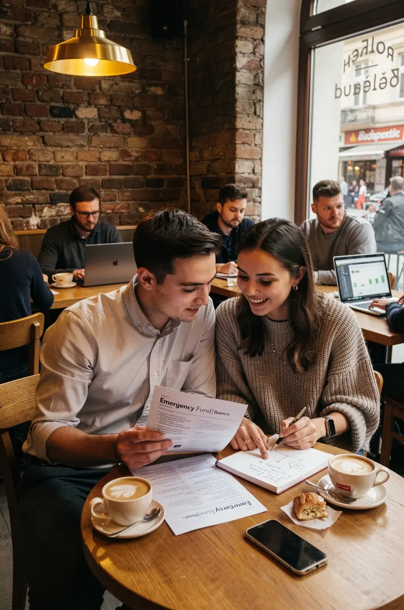 Kézzel írt jegyzetek és pénzügyi dokumentumok egy asztalon, amelyek az alapvető pénzügyi stratégiákat szemléltetik.